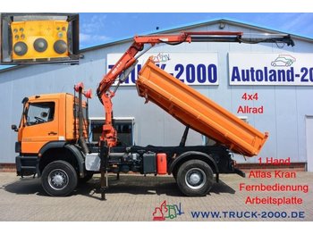 Camión volquete Mercedes-Benz Atego 1823 4x4 Atlas Kran+FB+Winterdienst 1.Hand