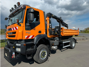 Iveco Trakker 330 EEV 4x4  Abroller + Kran Hydraulik +  - Camión multibasculante: foto 1