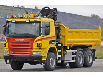 Camión volquete, Camión grúa Scania P380 Kipper 5,10m *KRAN + Bordmatic * 6x6: foto 5