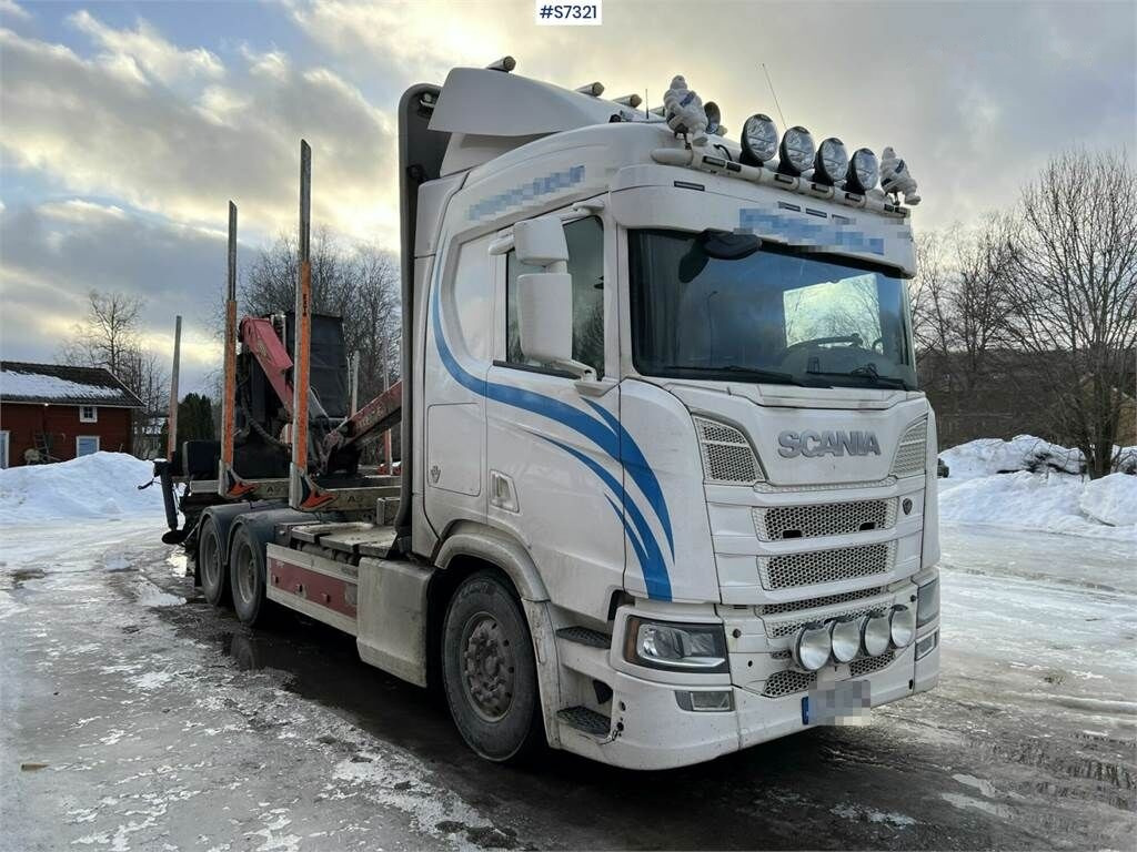 Leasing de Scania R650 Timber truck with wagon and crane Scania R650 Timber truck with wagon and crane: foto 2