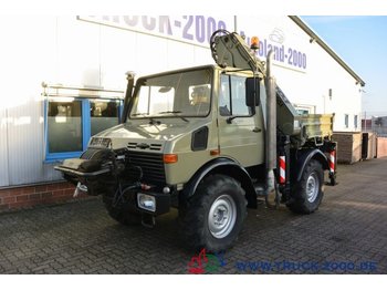 Camión grúa, Vehículo municipal Unimog U427/10 mit Atlas Kran 100.1 + HPC-Seilwinde AHK: foto 1