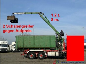 Abrollcontainer 23 m³ + Kran Hiab F 95S 1.2t 8m - Contenedor de gancho
