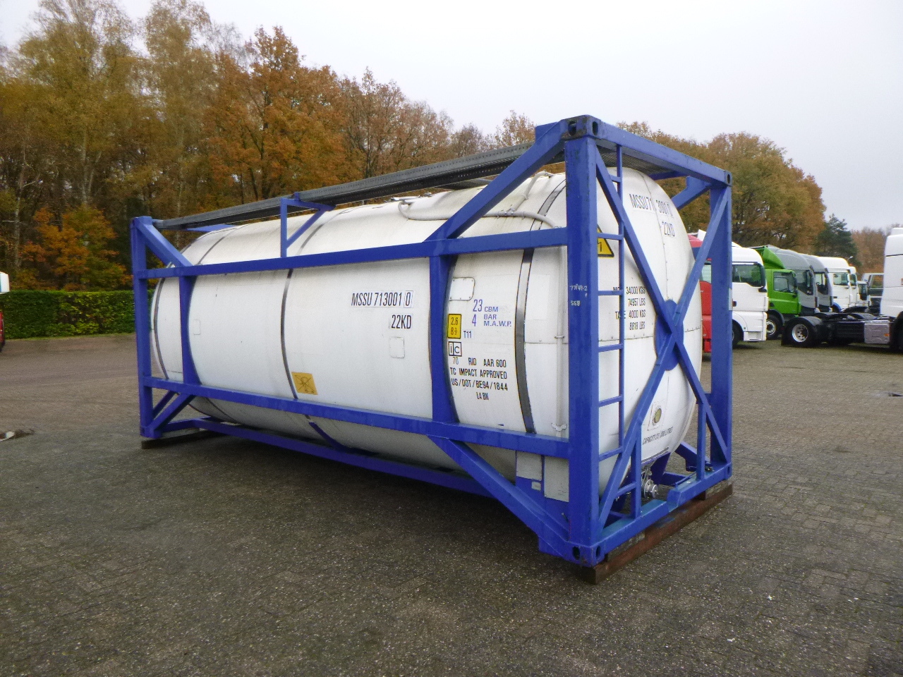 Contenedor cisterna, Semirremolque M Engineering Chemical tank container inox 20 ft / 23 m3 / 1 comp: foto 2