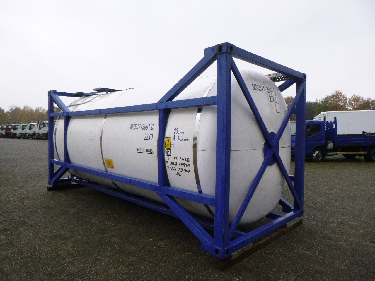 Contenedor cisterna, Semirremolque M Engineering Chemical tank container inox 20 ft / 23 m3 / 1 comp: foto 3