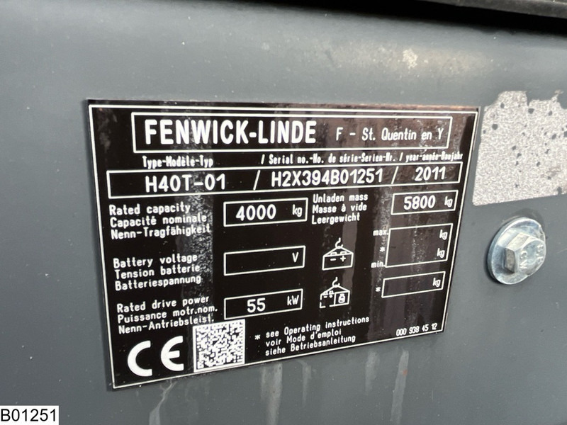 Carretilla elevadora de gas Fenwick H40T Sideshift, 55 KW, LPG, 4000 KG: foto 9