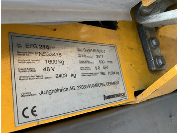 Carretilla elevadora eléctrica Jungheinrich EFG216: foto 4