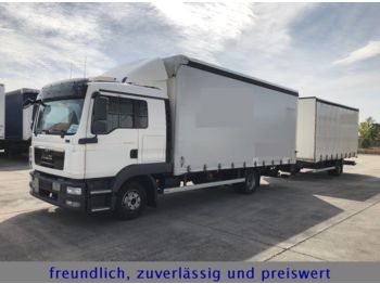 MAN TGL 8.220 EEV L-Haus STANDKLIMA + TANDEMANHÄNGER  - Furgoneta con caja de lona