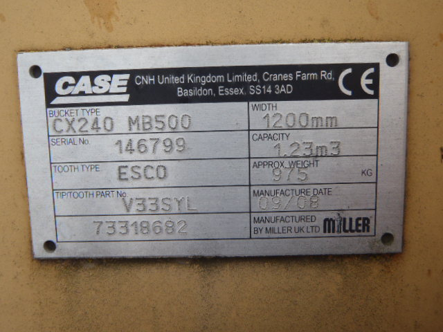 Cazo para Maquinaria de construcción nuevo Case CX240 -: foto 3