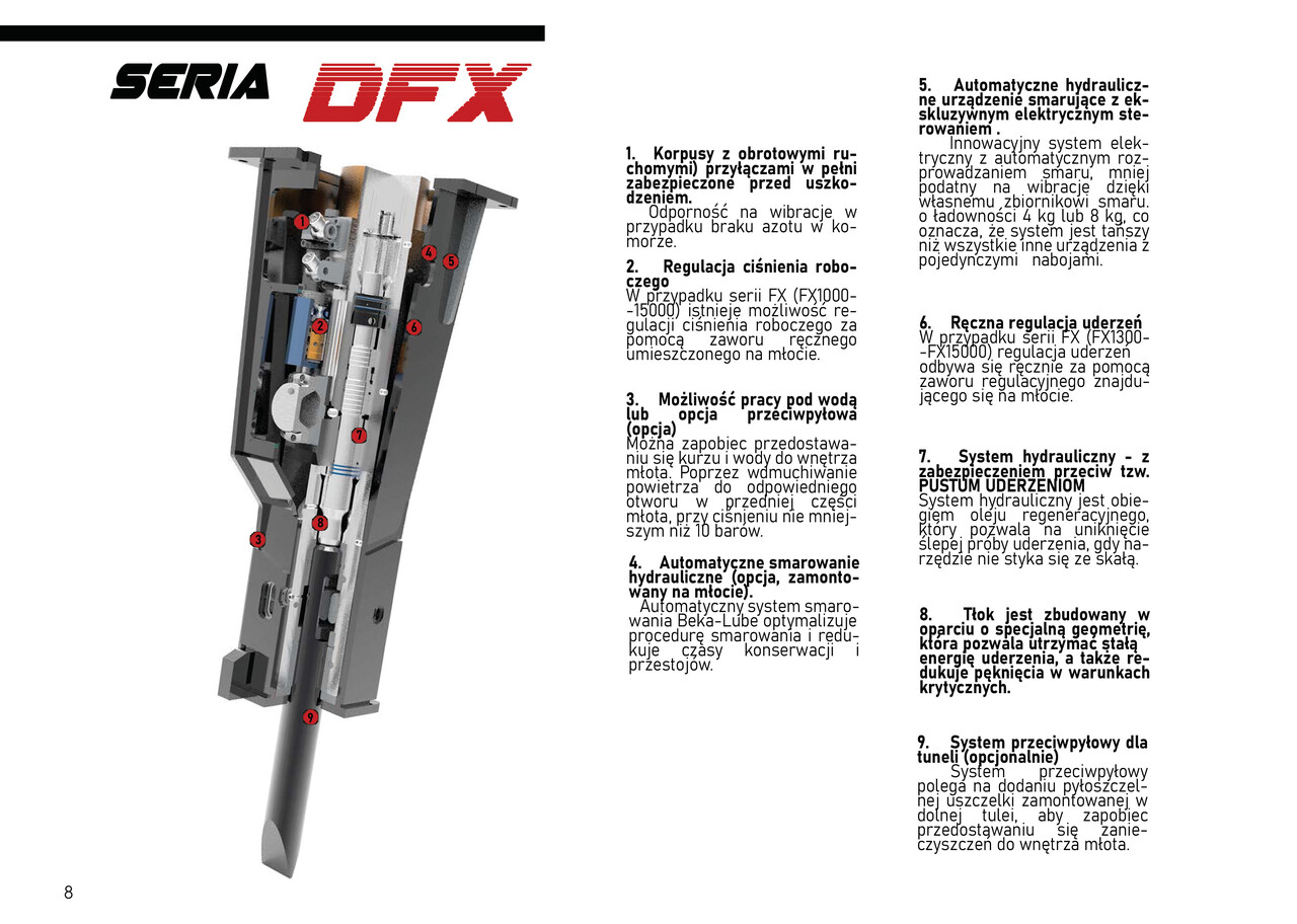 Martillo hidráulico para Excavadora nuevo DEMOQ DFX4200 Hydraulic breaker 4400 kg: foto 3