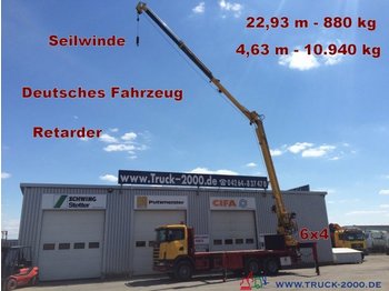 Scania 124 G 400 MKG 330 Montage Dachdecker - Seilwinde - Autogrúa