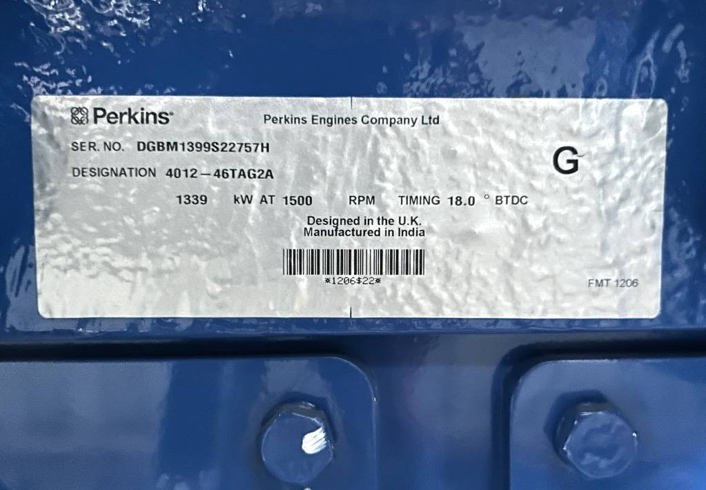 Generador industriale FG Wilson P1650-1 - Perkins 1.650 kVA Genset - DPX-16030-O: foto 7