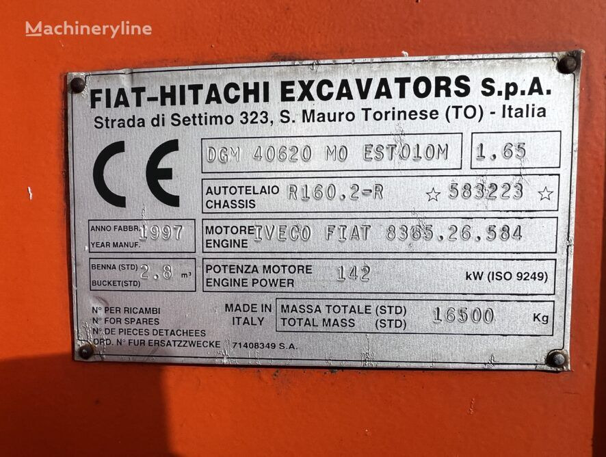 Cargadora de ruedas Fiat-Hitachi FR160 High TIP 5m3: foto 9