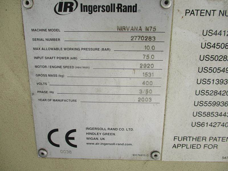 Compresor de aire Ingersoll Rand N 75: foto 11