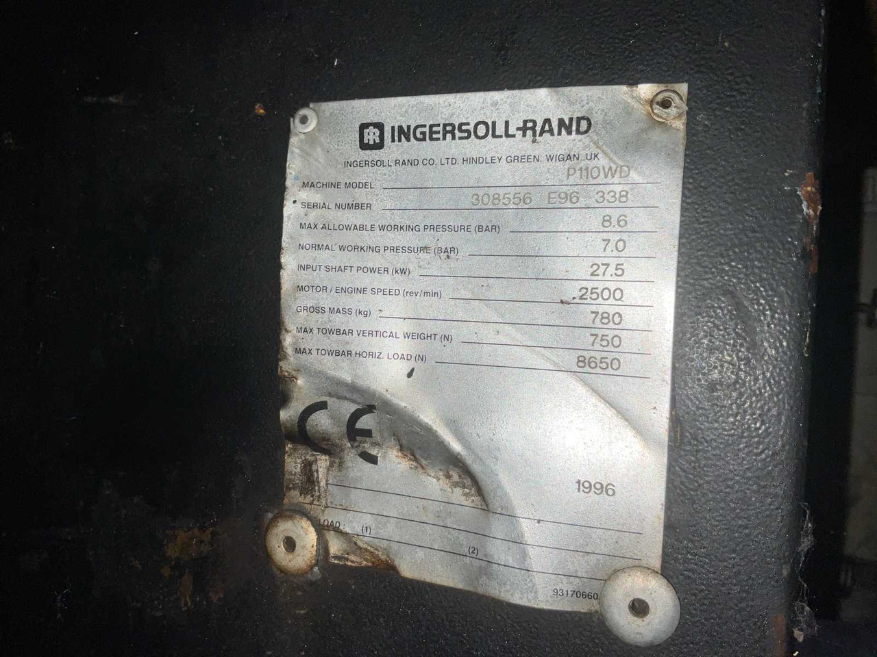 Compresor de aire Ingersoll-Rand P110WD: foto 4
