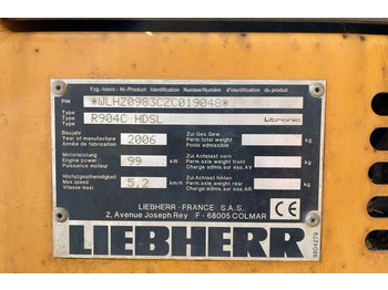 Excavadora de cadenas Liebherr R904C: foto 5