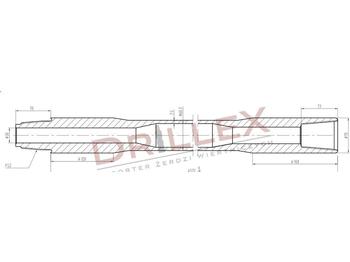 Perforadora direccional horizontal Vermeer D33x44,D36x50 FS1 4,5m Drill pipes, żerdzie: foto 1