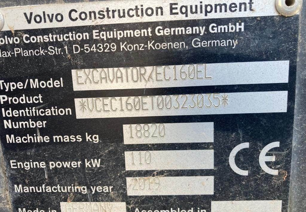 Excavadora de cadenas Volvo EC160EL: foto 14