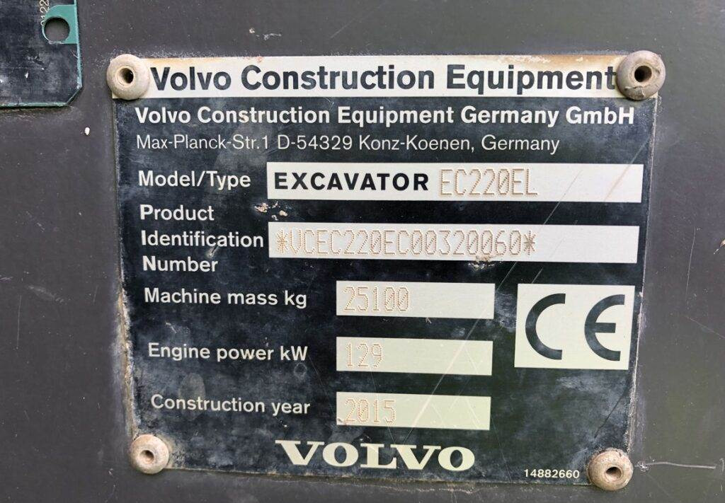 Excavadora de cadenas Volvo EC220EL: foto 19