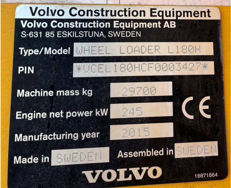 Cargadora de ruedas Volvo L 180 H: foto 6
