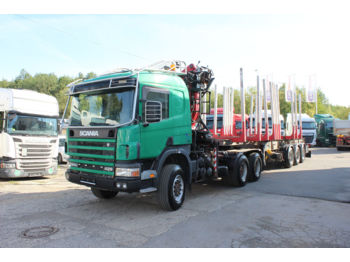 Scania P124 CB6X6HZ CRANE PENZ 16200HL + AGA  - Remolque forestal