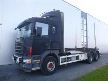 Scania R164.480 6X2 MANUAL FULL STEEL  - Remolque forestal
