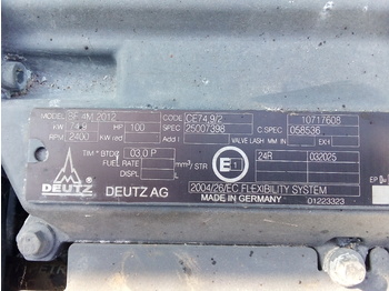 DEUTZ BF4M2012  100 PS  5600 Hours for Merlo - Motor