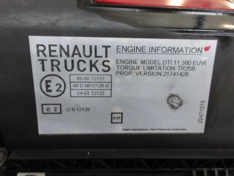 Motor para Camión Renault 21741428//DTI11 380 EUVI RENAULT T 460 EURO 6: foto 5