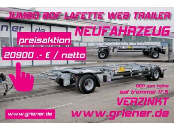 Web-Trailer JUMBO LAFETTE BDF WFZ/W 18/ 17,5 / 960 mm höhe  - Remolque portacontenedore/ Intercambiable