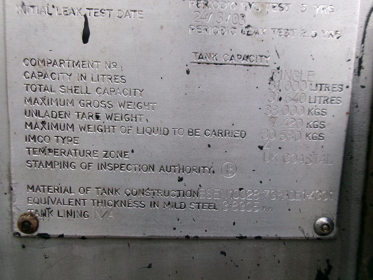 Semirremolque cisterna para transporte de betún Clayton Bitumen tank inox 31 m3 / 1 comp: foto 15