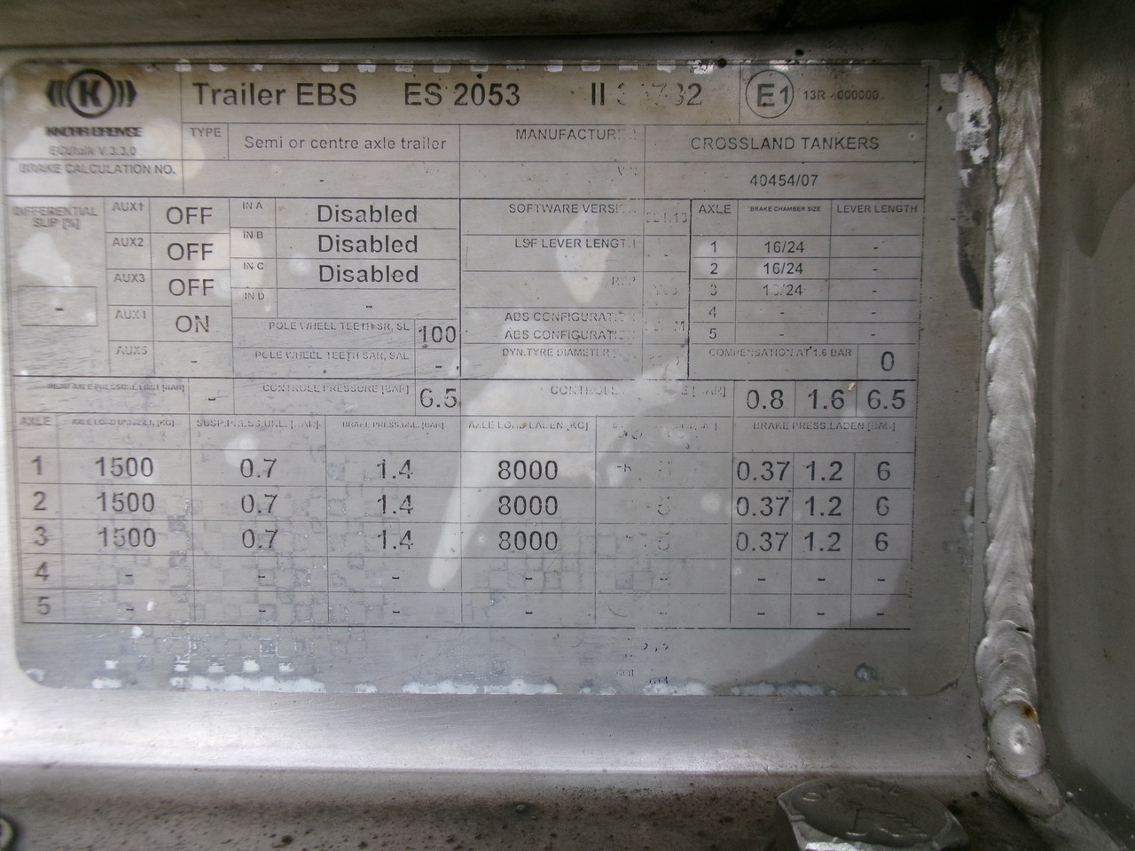Leasing de Crossland Bitumen tank inox 33 m3 / 1 comp + compressor + ADR L4BN Crossland Bitumen tank inox 33 m3 / 1 comp + compressor + ADR L4BN: foto 20