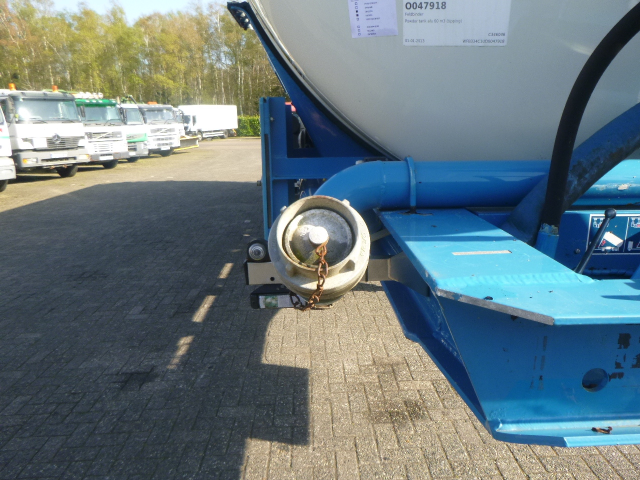 Semirremolque cisterna para transporte de harina Feldbinder Powder tank alu 60 m3 / Compressor diesel engine.: foto 24