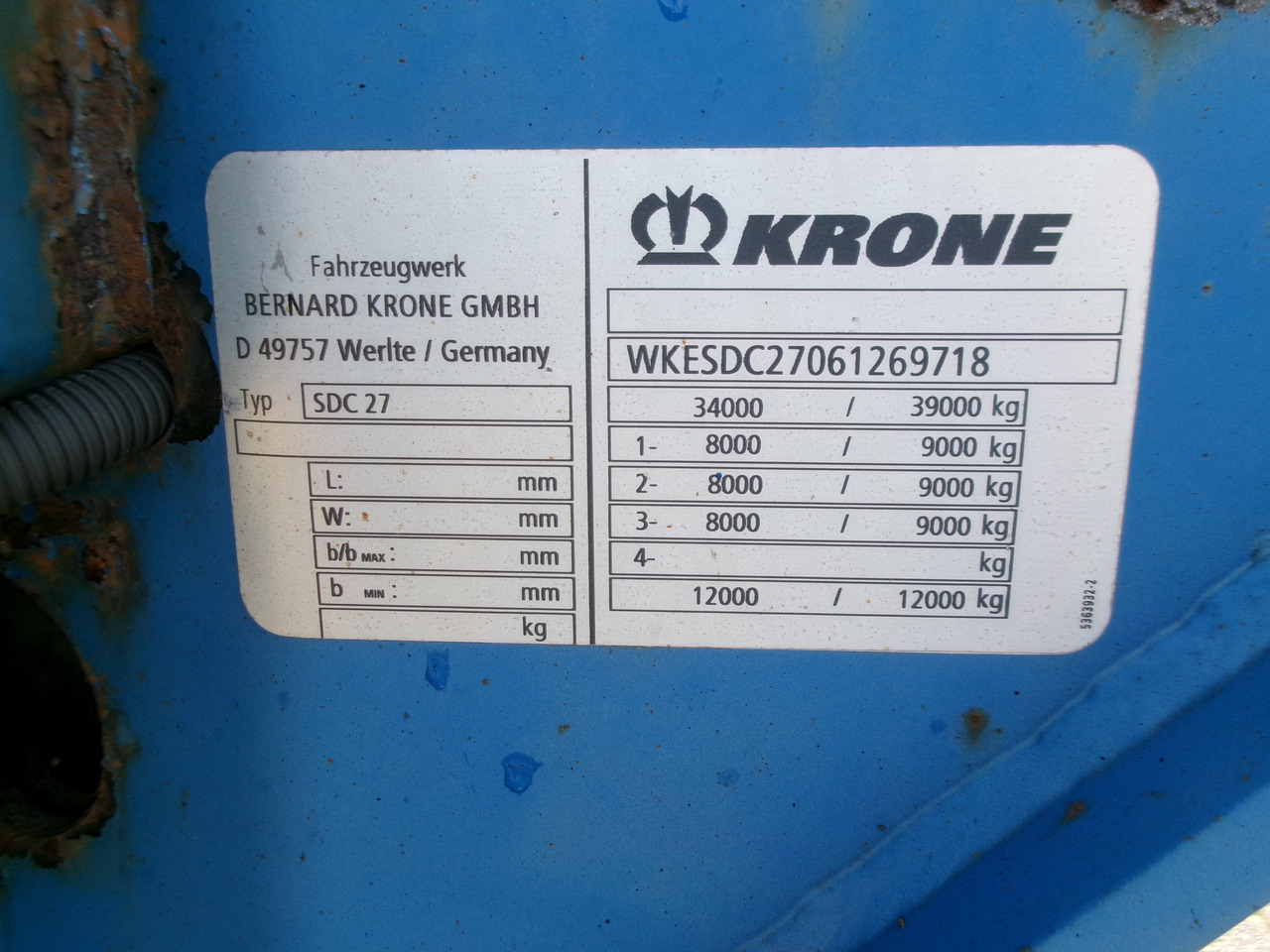 Semirremolque portacontenedore/ Intercambiable Krone 3-axle container trailer 20-30-40-45 ft SDC27: foto 17