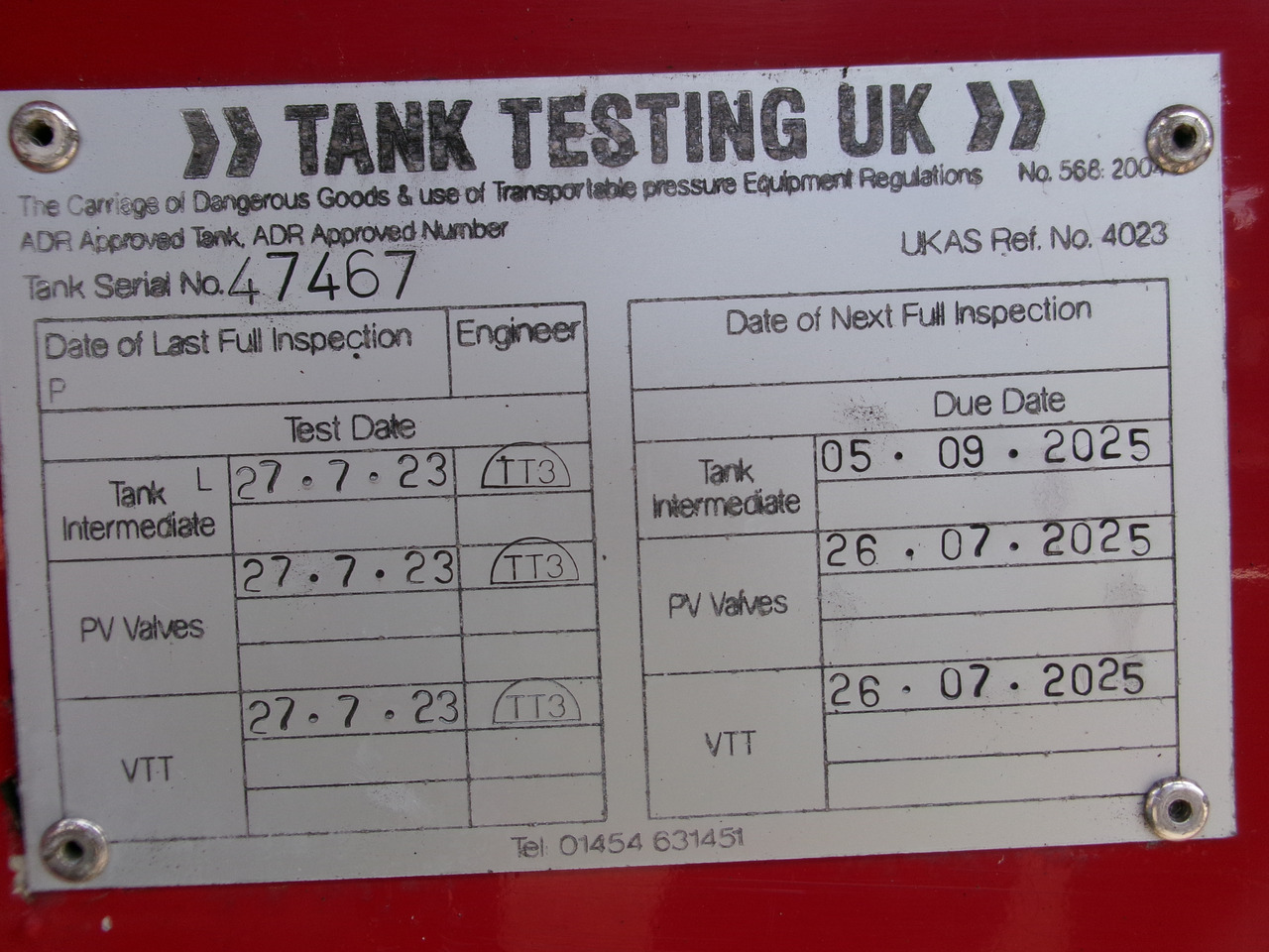 Semirremolque cisterna para transporte de combustible L.A.G. Fuel tank alu 44.4 m3 / 6 comp + pump: foto 23