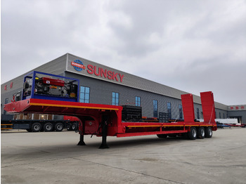 Semirremolque góndola rebajadas para transporte de equipos pesados nuevo SUNSKY 3-Axle 30Ton lowbed semi-trailer: foto 3