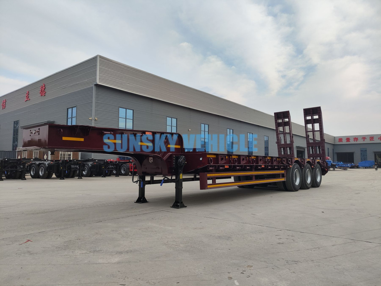 Semirremolque góndola rebajadas para transporte de equipos pesados nuevo SUNSKY 3-Axle 30Ton lowbed semi-trailer: foto 14