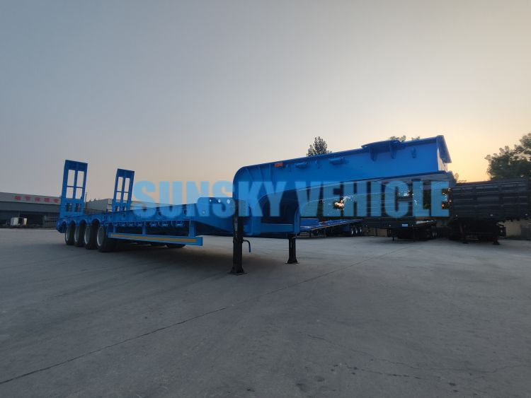 Semirremolque góndola rebajadas para transporte de equipos pesados nuevo SUNSKY 3-Axle 30Ton lowbed semi-trailer: foto 5