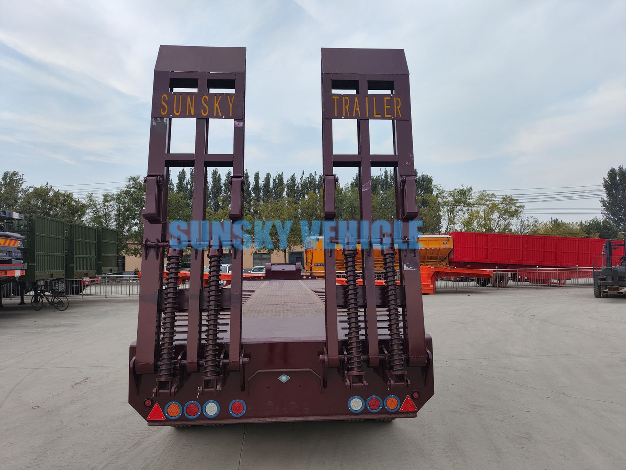 Semirremolque góndola rebajadas para transporte de equipos pesados nuevo SUNSKY 3-Axle 30Ton lowbed semi-trailer: foto 12