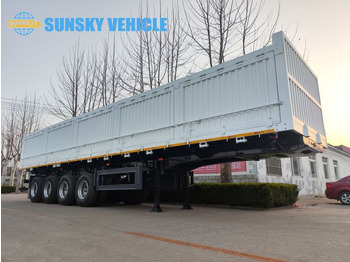 Semirremolque portacontenedore/ Intercambiable para transporte de contenedores nuevo SUNSKY 60Ton 4 axle sidewall tipper trailer: foto 3