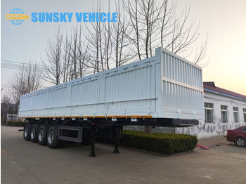 Semirremolque portacontenedore/ Intercambiable para transporte de contenedores nuevo SUNSKY 60Ton 4 axle sidewall tipper trailer: foto 4
