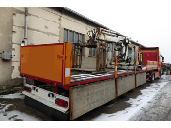 Ackermann Rollkran mit Hiab R165 Baujahr 2002  - Semirremolque plataforma/ Caja abierta