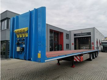 Schmidt Hagen /  Doppeltele zwangsgel. / 27 m /NEW TYRES  - Semirremolque plataforma/ Caja abierta