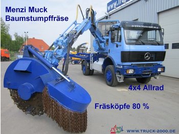 Vehículo municipal Mercedes-Benz 1831 4x4 Menzi Muck Baumstumpf- Wurzelfräse