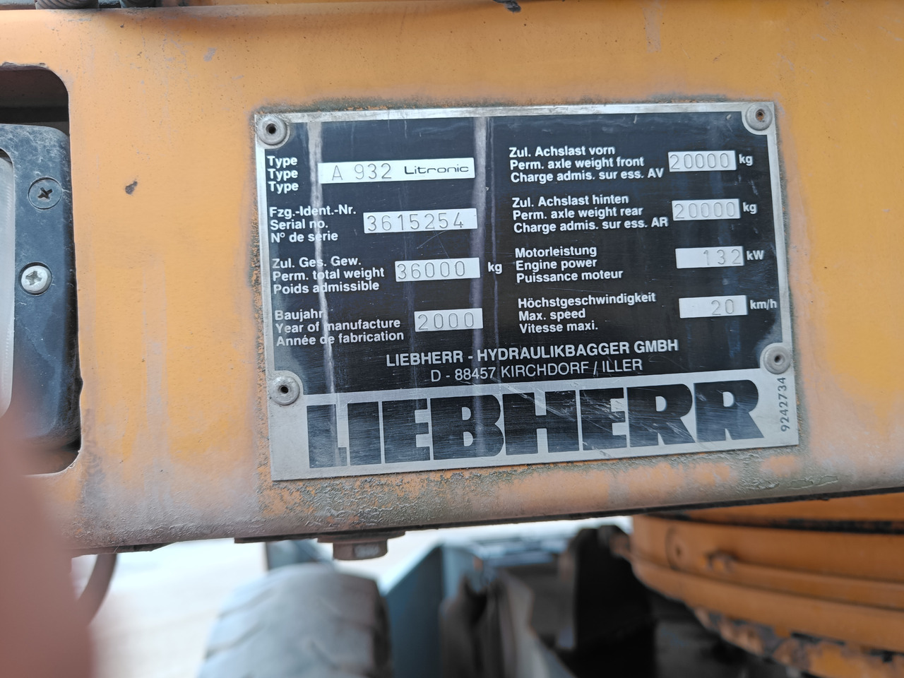 LIEBHERR A 932 Litronic - Manipulador de materiales: foto 5