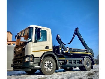 SCANIA P 280 B4x2NA + MEILLER - Camión portacontenedor de cadenas: foto 1