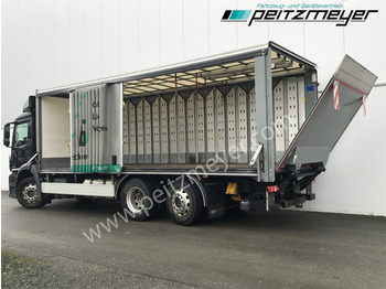 Camión transporte de bebidas MERCEDES-BENZ Antos 2543 LL Getränke Schiebeplane Retarder, 2 x AHK, LBW 2 t., Lenkachse: foto 4