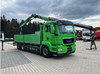 Camión caja abierta, Camión grúa MAN TGS 25.440 Baustoff Pritsche mit Atlas 165.2VE: foto 3