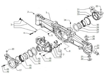 Eje y piezas CARRARO