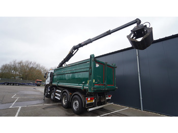 Camión grúa Renault PREMIUM 380 DXI 8X2/6 2 SIDE TIPPER WITH PLFINGER Q 170 Z CRANE.278.200KM: foto 4