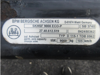 Eje y piezas para Camión BPW SKHSF9008 ECO-P D 115-1 TDB-0562 BPW AS: foto 5
