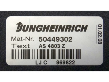Unidad de control para Equipo de manutención Jungheinrich 50449302 | Stuur regeling Controller AS4803 Z sn.LJC969822 from ETV: foto 3
